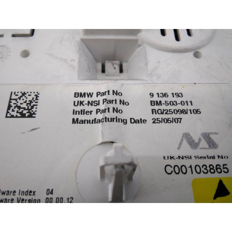 Recambio de cuadro instrumentos para bmw mini (r56) cooper d referencia OEM IAM 9136193  E3-A2-53-1