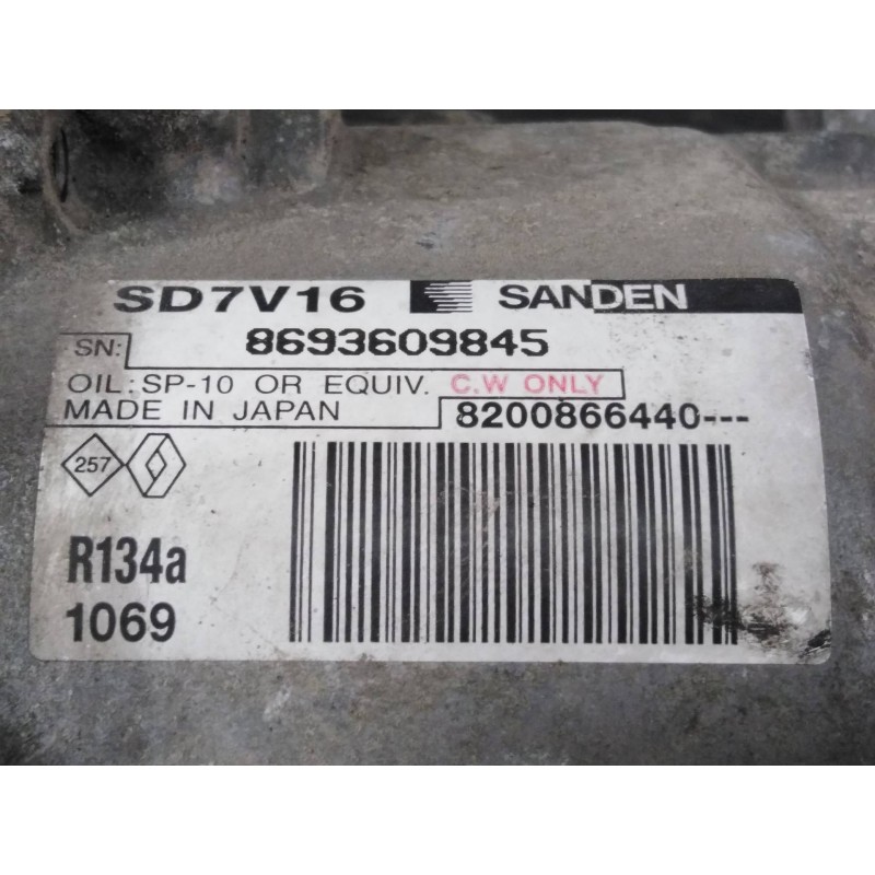 Recambio de compresor aire acondicionado para dacia logan laureate referencia OEM IAM 8693609845 8200866440 P3-B3-14-3