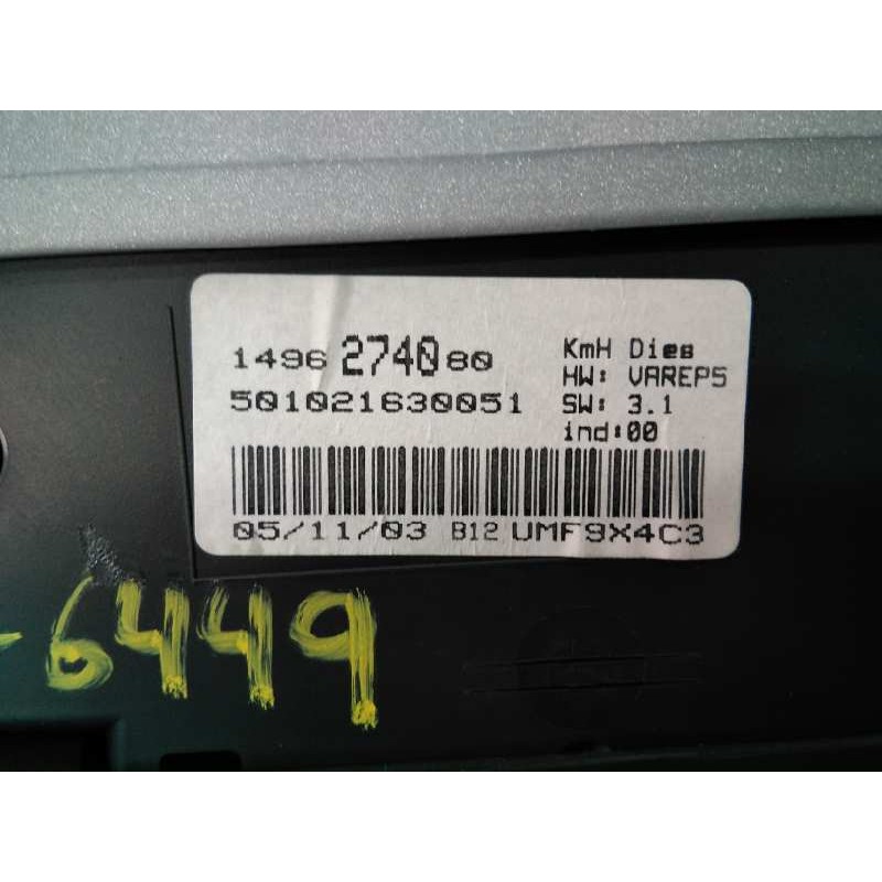 Recambio de cuadro instrumentos para peugeot 807 sv referencia OEM IAM 149674080 501021630051 E3-B2-34-5