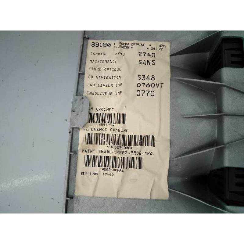 Recambio de cuadro instrumentos para peugeot 807 sv referencia OEM IAM 149674080 501021630051 E3-B2-34-5