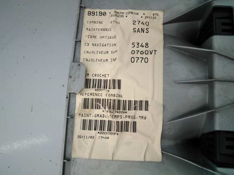 Recambio de cuadro instrumentos para peugeot 807 sv referencia OEM IAM 149674080 501021630051 E3-B2-34-5