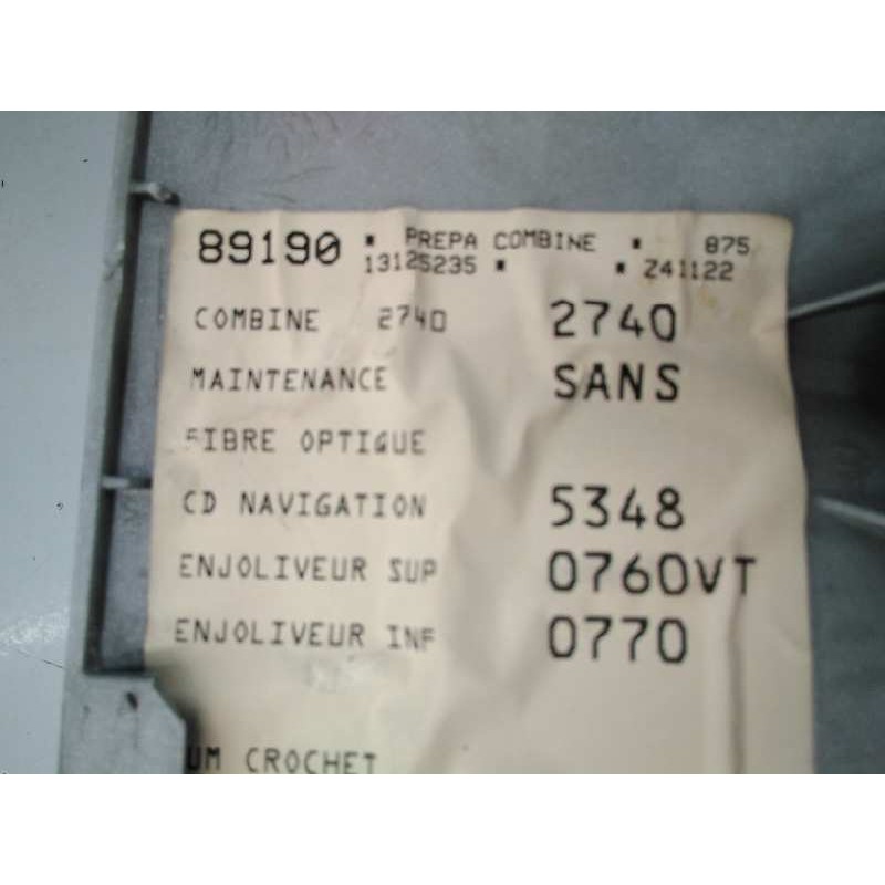 Recambio de cuadro instrumentos para peugeot 807 sv referencia OEM IAM 149674080 501021630051 E3-B2-34-5