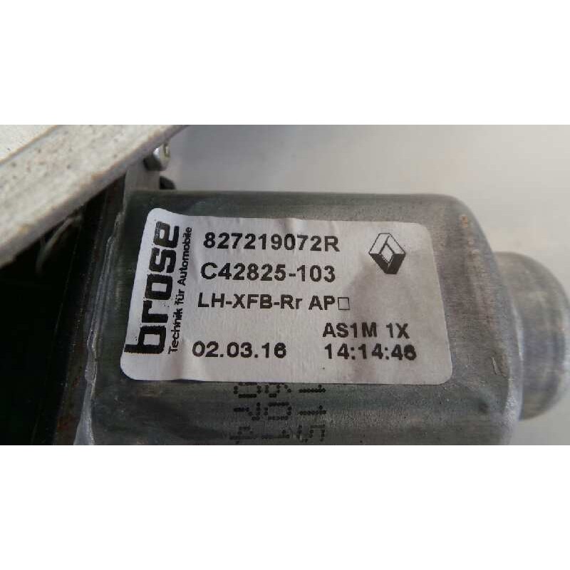 Recambio de elevalunas trasero izquierdo para renault megane iv berlina 5p zen referencia OEM IAM 827219072R  E1-A1-2-2