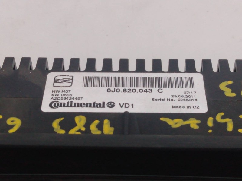 Recambio de mando climatizador para seat ibiza (6j5) stylance / style referencia OEM IAM 6J0820043C  E2-A1-30-7