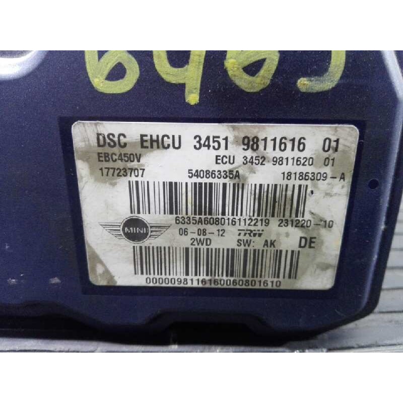 Recambio de abs para bmw mini (r56) one d referencia OEM IAM TGG1254523 3451981161601 P3-A8-23-3