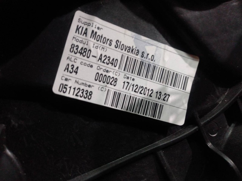 Recambio de elevalunas trasero derecho para kia cee´d drive referencia OEM IAM 83480A2340 83460A2010 P2-B4-18