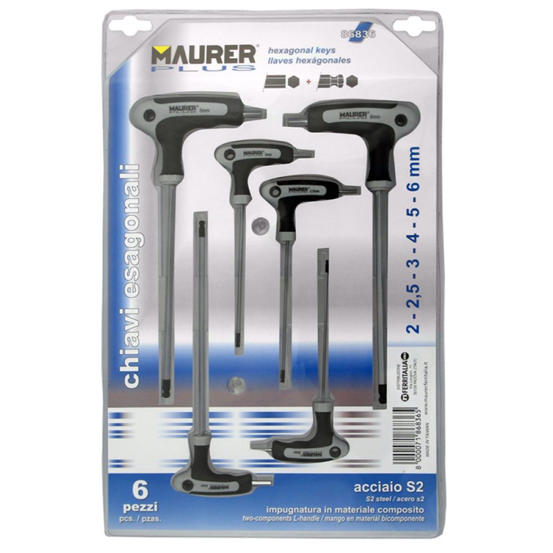 Recambio de herramientas para universal herramientas juego llaves allen ´´t´´ cromo vanadio 6 piezas referencia OEM IAM 02105200