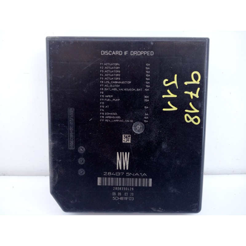 Recambio de caja reles / fusibles para nissan qashqai (j11) tekna referencia OEM IAM 284B75NA1A 2808330426 E3-B4-23-2