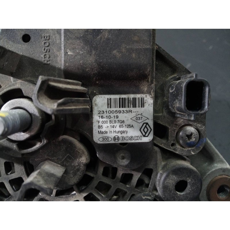 Recambio de alternador para dacia sandero stepway referencia OEM IAM 231005933R F000BL07G6 P3-B5-8-3
