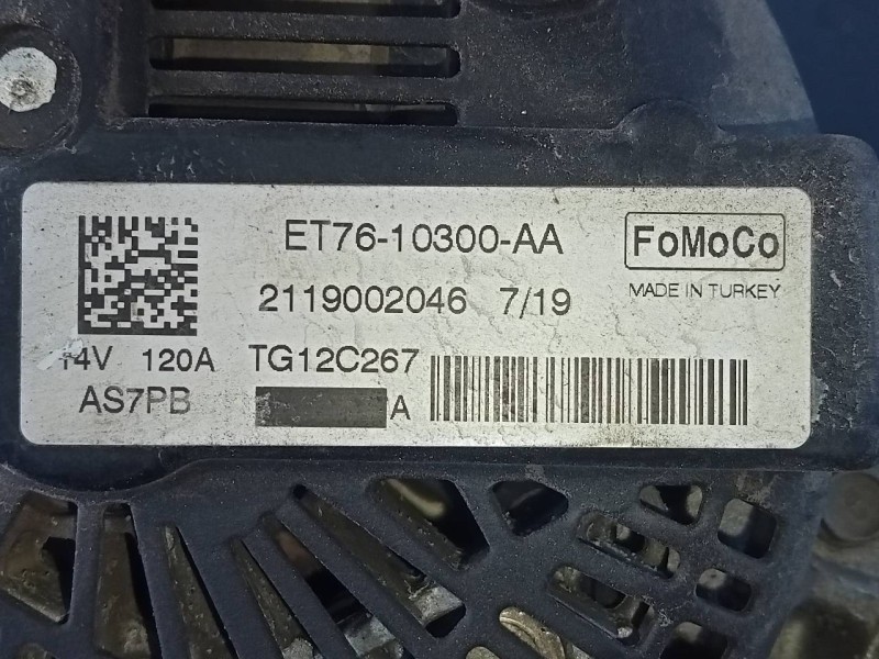 Recambio de alternador para ford tourneo courier (c4a) trend referencia OEM IAM ET7610300AA 2119002046 P3-A4-12-5