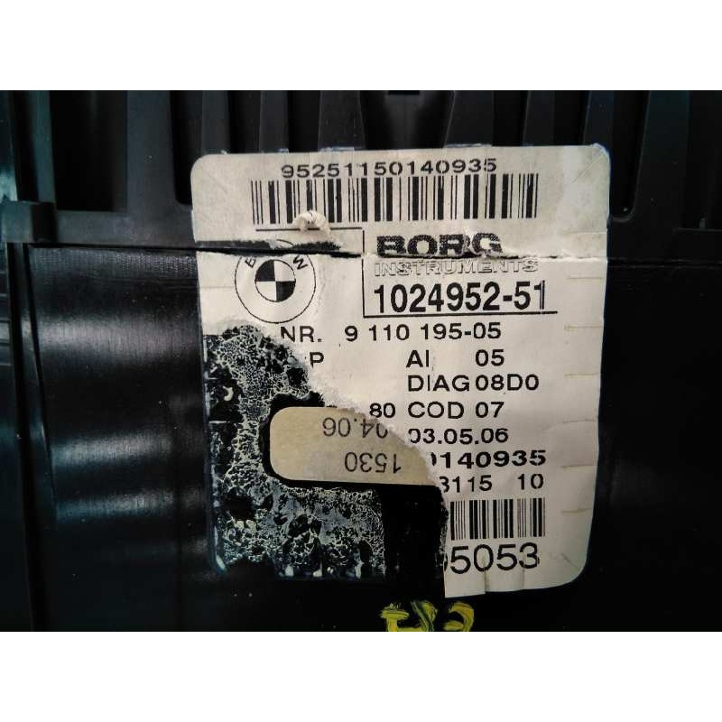 Recambio de cuadro instrumentos para bmw serie 1 berlina (e81/e87) 118d referencia OEM IAM 102495251 911019505 E3-A2-23-4