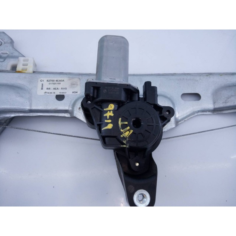 Recambio de elevalunas trasero derecho para nissan qashqai (j11) acenta referencia OEM IAM 827004EA0A  E2-A4-15-1