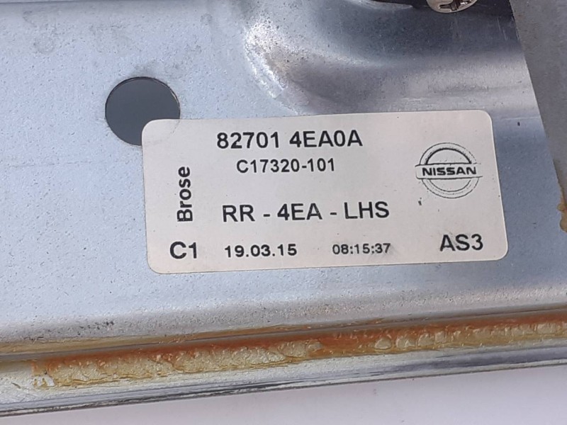 Recambio de elevalunas trasero izquierdo para nissan qashqai (j11) acenta referencia OEM IAM 827014EA0A  E2-A4-5-2