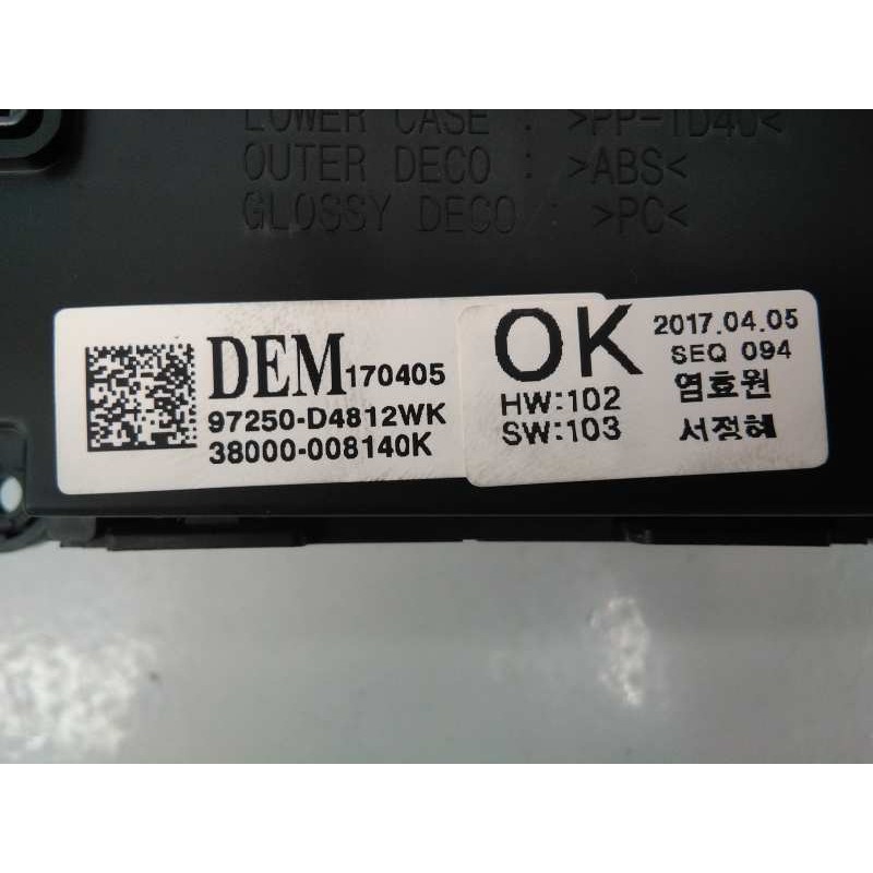 Recambio de mando climatizador para kia optima drive referencia OEM IAM 97250D4812 38000008140 E3-A3-29-4