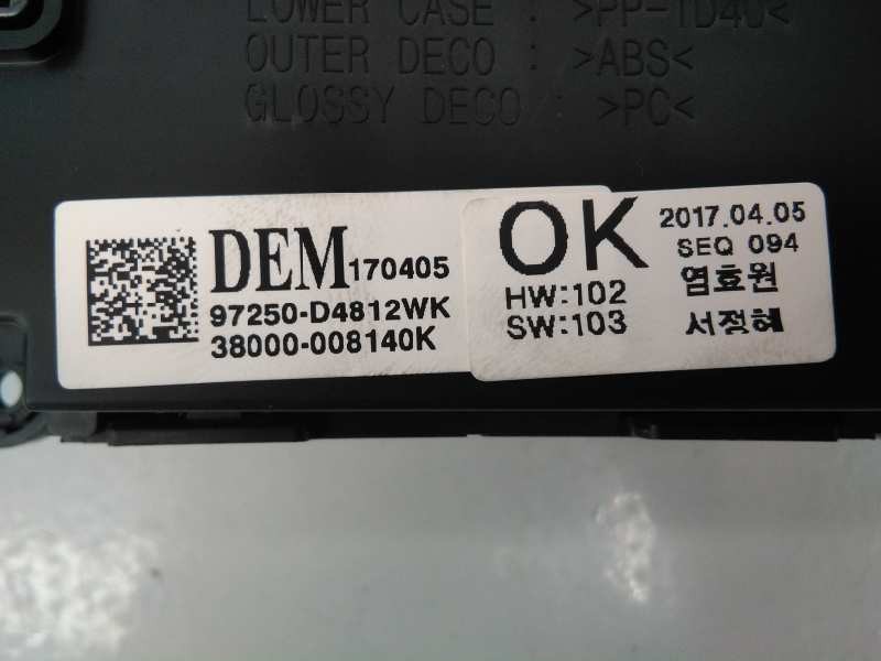 Recambio de mando climatizador para kia optima drive referencia OEM IAM 97250D4812 38000008140 E3-A3-29-4