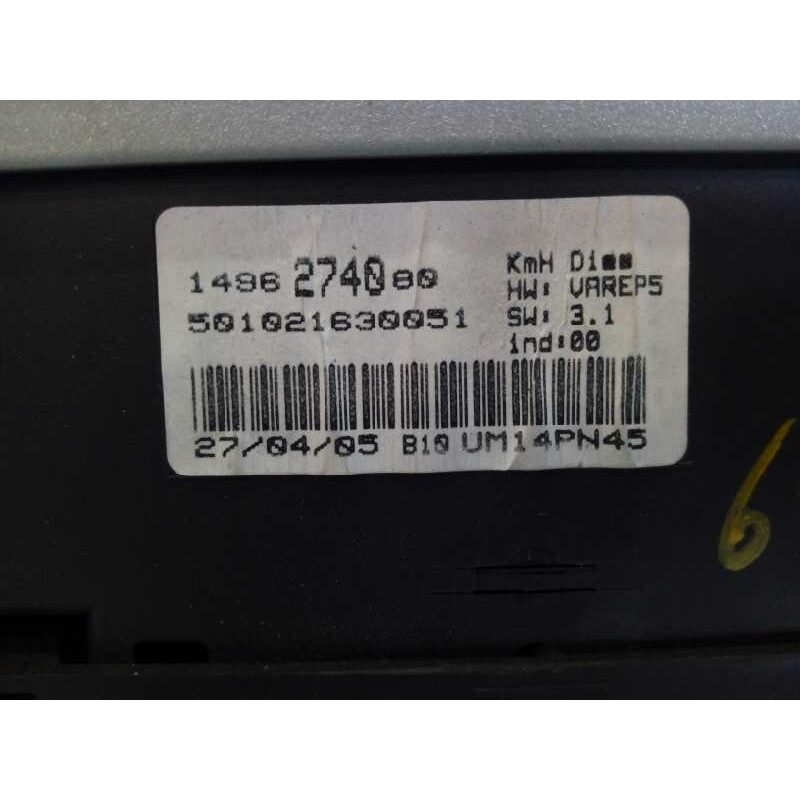 Recambio de cuadro instrumentos para citroën c8 2.2 hdi exclusive referencia OEM IAM 1496274080 UM14PN45 