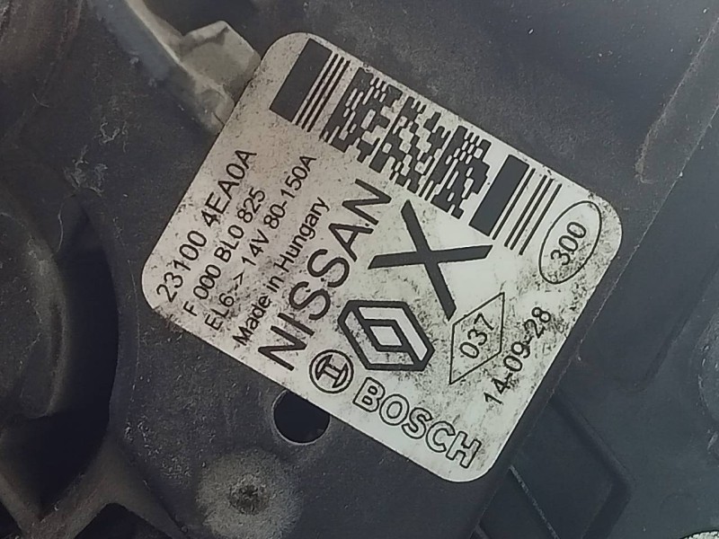 Recambio de alternador para nissan qashqai (j11) visia referencia OEM IAM 231004EA0A  9827171980