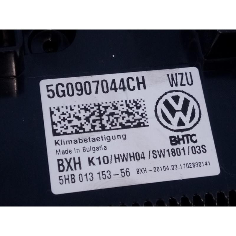 Recambio de mando climatizador para volkswagen touran (5t1) advance bmt referencia OEM IAM 5G0907044CH  E2-A1-19-7