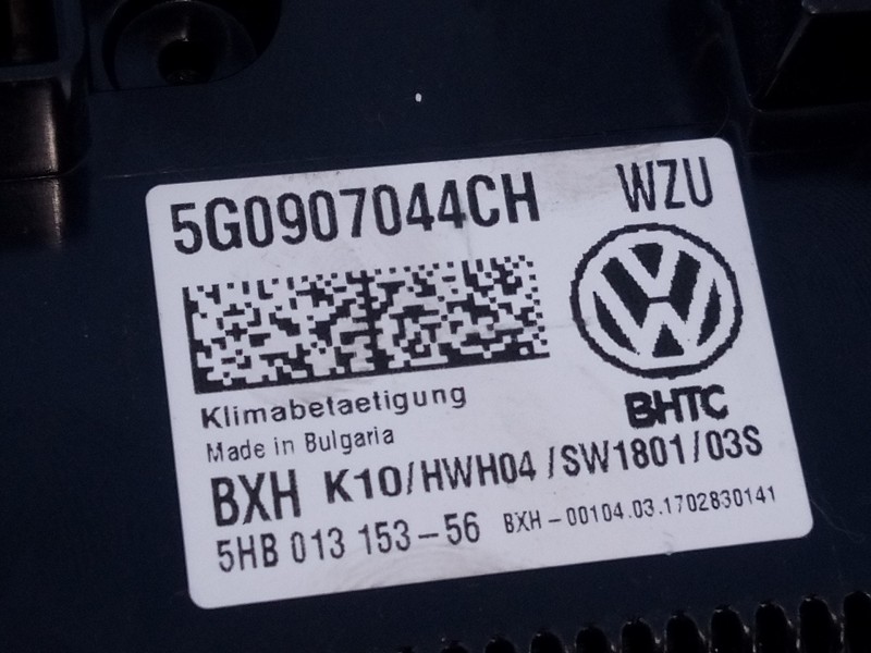 Recambio de mando climatizador para volkswagen touran (5t1) advance bmt referencia OEM IAM 5G0907044CH  E2-A1-19-7