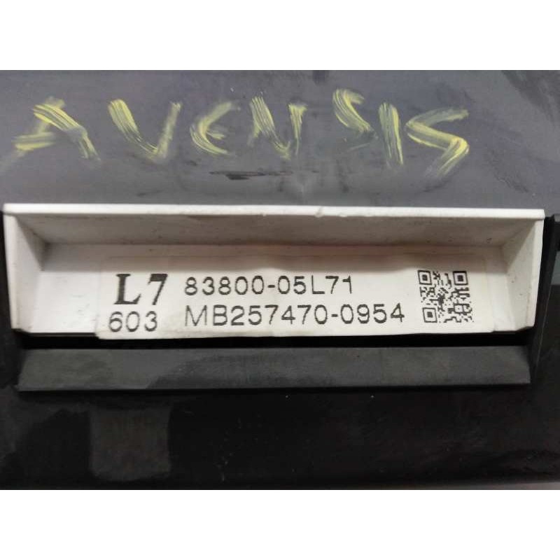 Recambio de cuadro instrumentos para toyota avensis (t27) advance referencia OEM IAM 8380005L71 MB2574700954 E3-B2-20-2
