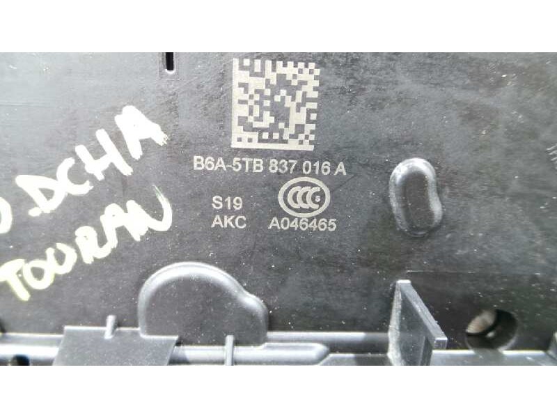 Recambio de cerradura puerta delantera derecha para volkswagen touran (5t1) advance bmt referencia OEM IAM 5TB837016A  E1-B6-36-