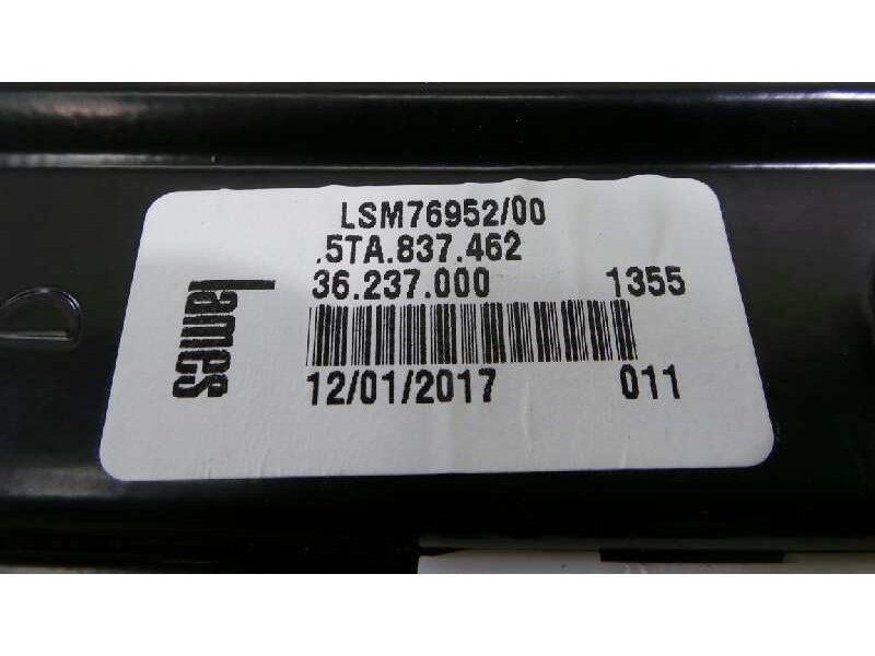 Recambio de elevalunas delantero derecho para volkswagen touran (5t1) advance bmt referencia OEM IAM 5TA837462  E1-B6-22-4