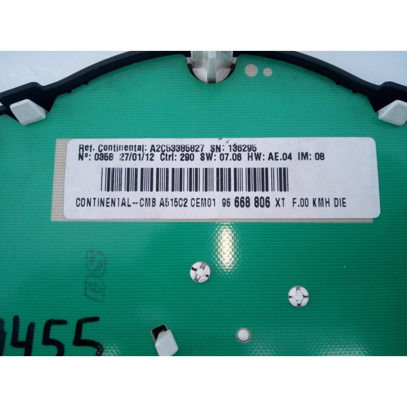 Recambio de cuadro instrumentos para citroën c3 attraction referencia OEM IAM 96668806XT A2C53385827 E3-B2-54-2