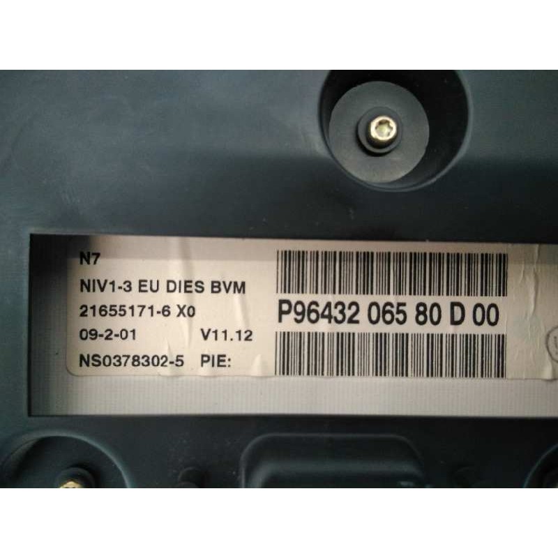 Recambio de cuadro instrumentos para citroën xsara berlina 2.0 hdi 66kw premier referencia OEM IAM NS03783025 P9643206580D00 E3-