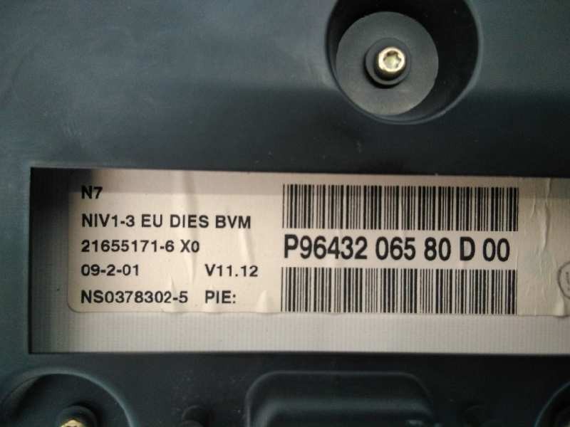 Recambio de cuadro instrumentos para citroën xsara berlina 2.0 hdi 66kw premier referencia OEM IAM NS03783025 P9643206580D00 E3-
