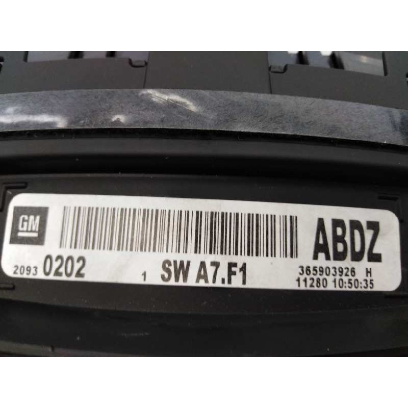 Recambio de cuadro instrumentos para opel insignia berlina selective referencia OEM IAM 365903926 A2C53412209 E3-A5-24-1