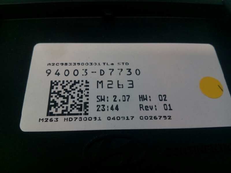 Recambio de cuadro instrumentos para hyundai tucson essence bluedrive 2wd referencia OEM IAM 94003D7730  E2-B5-4-2