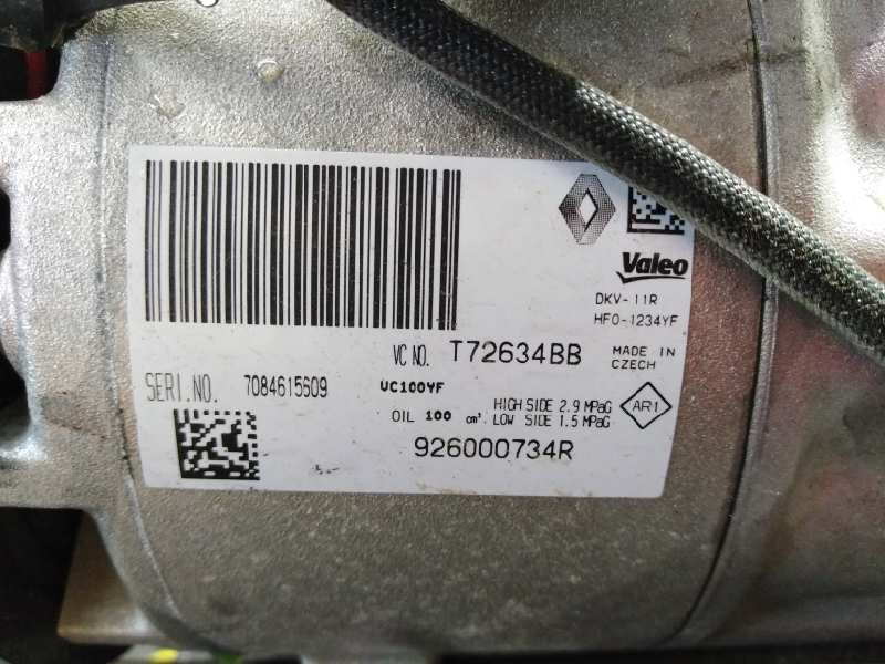 Recambio de compresor aire acondicionado para renault captur zen referencia OEM IAM 926000734R 72634BB P3-B2-9-2