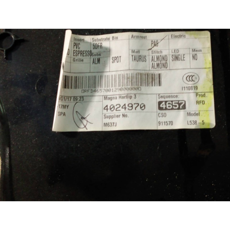 Recambio de guarnecido puerta delantera derecha para land rover evoque pure referencia OEM IAM   P2-B3-22