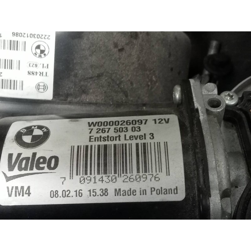 Recambio de motor limpia delantero para bmw serie 4 coupe (f32) 420d luxury line referencia OEM IAM 726750303  
