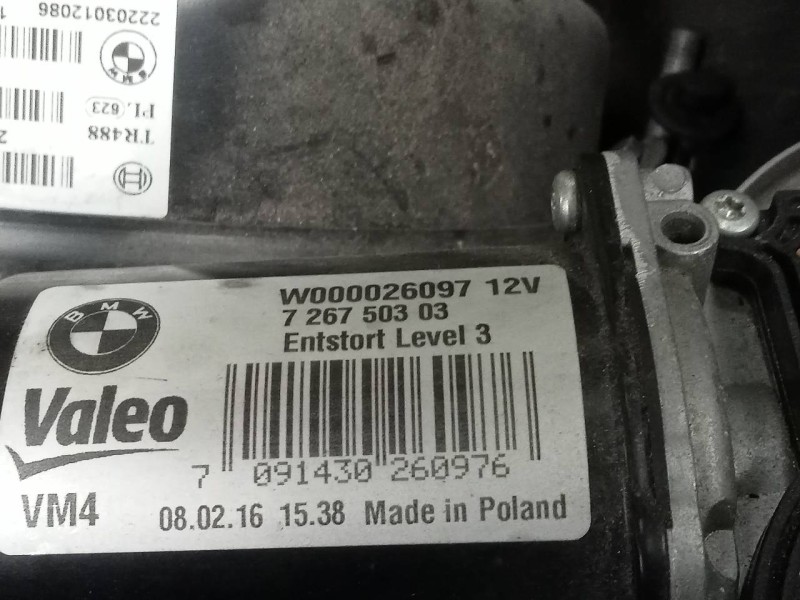 Recambio de motor limpia delantero para bmw serie 4 coupe (f32) 420d luxury line referencia OEM IAM 726750303  