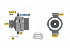 Recambio de alternador para ford mondeo berlina (ge) 2.0 tdci cat referencia OEM IAM A-21800 NUEVO T1-3-B-1-2