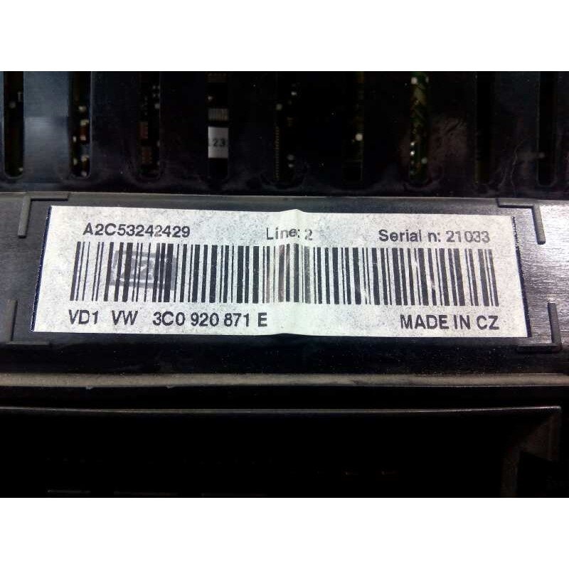 Recambio de cuadro instrumentos para volkswagen passat berlina (3c2) edition referencia OEM IAM 3C0920871E  E2-A1-24-4