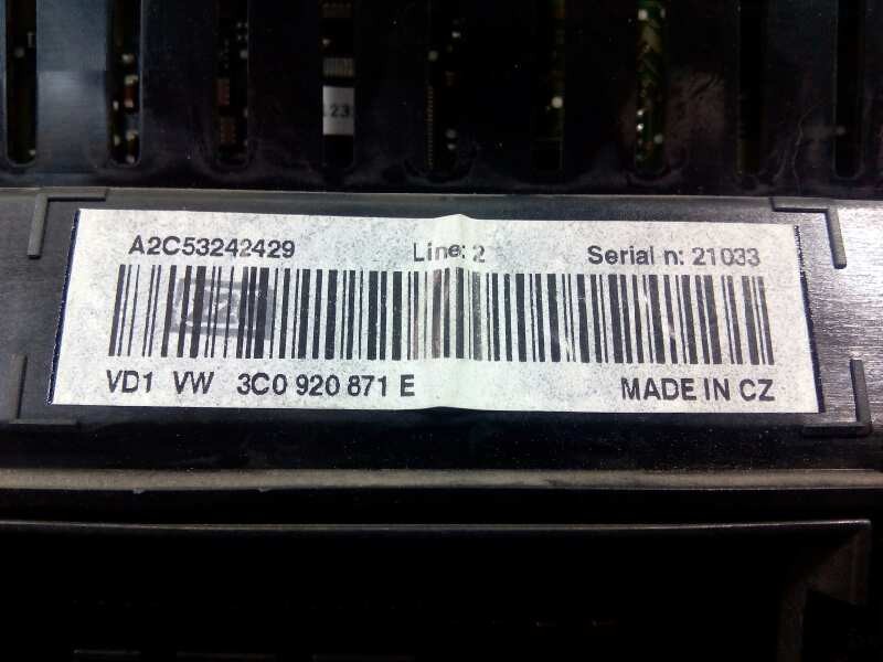 Recambio de cuadro instrumentos para volkswagen passat berlina (3c2) edition referencia OEM IAM 3C0920871E  E2-A1-24-4