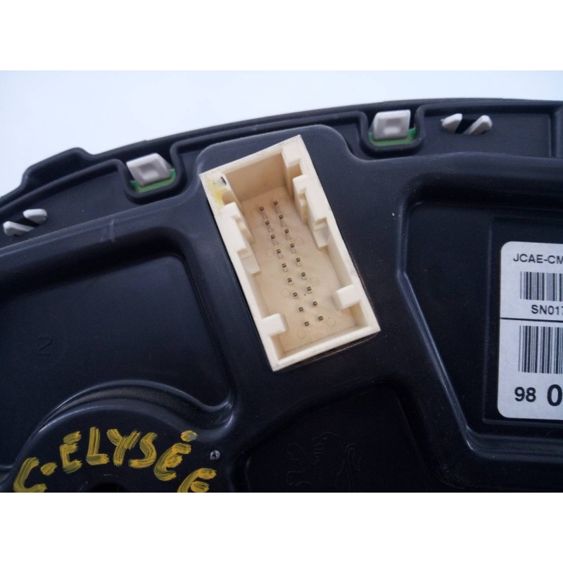 Recambio de cuadro instrumentos para citroën c-elysée exclusive referencia OEM IAM 9809616680  E3-B2-54-2