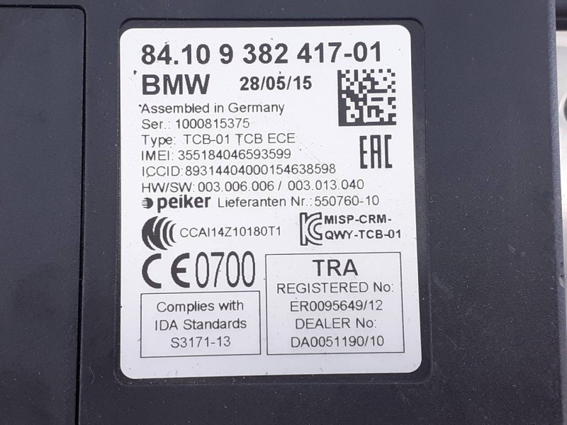 Recambio de modulo electronico para bmw serie 2 coupe (f22) 220d m sport referencia OEM IAM 938241701  E3-A2-41-3