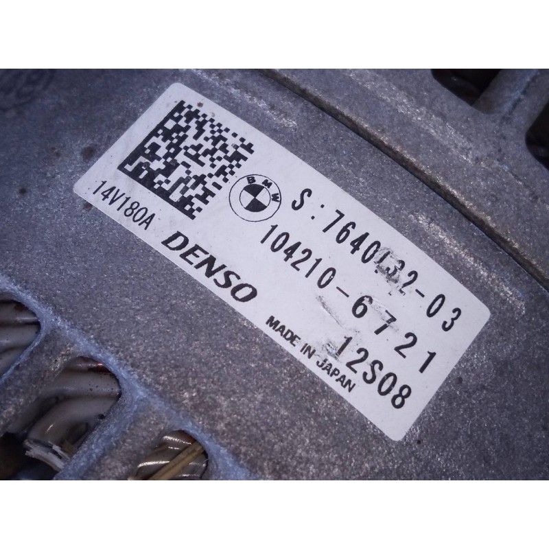 Recambio de alternador para bmw serie 4 coupe (f32) 420d luxury line referencia OEM IAM 764013203 1042106721 P3-A5-2-3