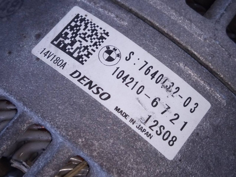 Recambio de alternador para bmw serie 4 coupe (f32) 420d luxury line referencia OEM IAM 764013203 1042106721 P3-A5-2-3