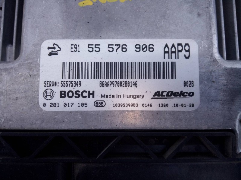 Recambio de centralita motor uce para opel insignia sports tourer cosmo referencia OEM IAM 55576906  E3-A5-23-4