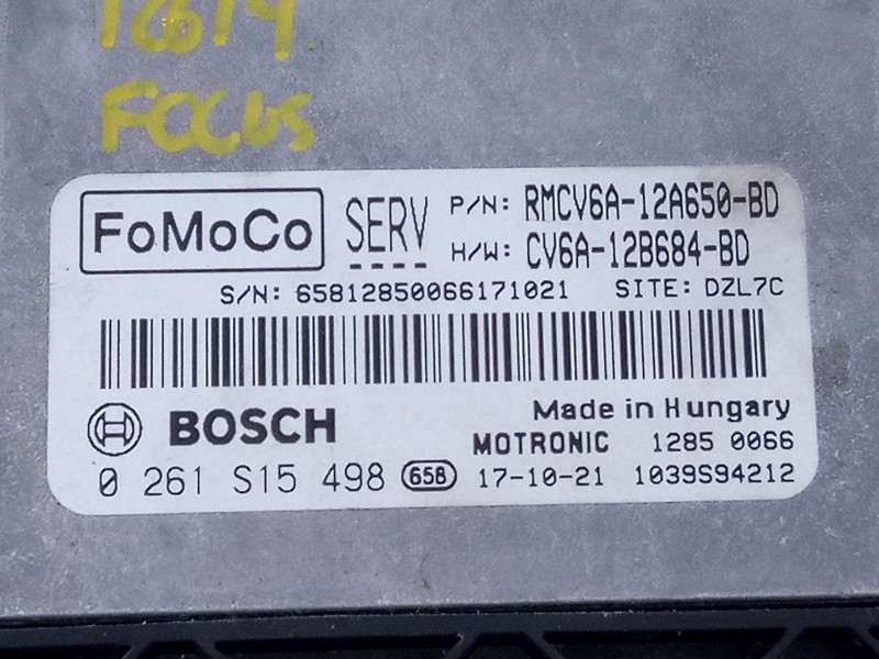 Recambio de centralita motor uce para ford focus lim. (cb8) edition referencia OEM IAM CV6A12B684BD RMCV6A12A650BD E3-B3-29-2