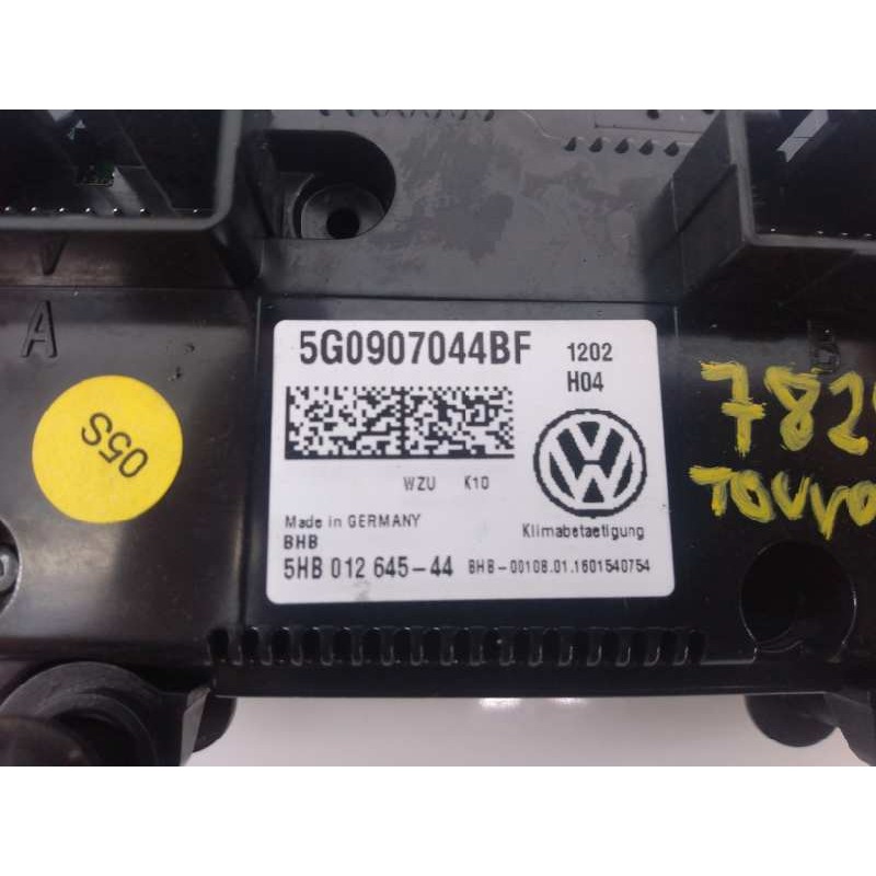 Recambio de mando climatizador para volkswagen touran (5t1) sport bmt referencia OEM IAM 5G0907044BF  E2-A1-38-8