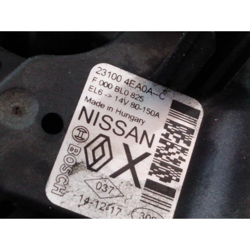 Recambio de alternador para nissan qashqai (j11) acenta referencia OEM IAM F000BL0825 231004EA0AC P3-A4-9-5