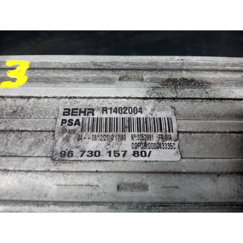 Recambio de intercooler para citroën c4 picasso exclusive referencia OEM IAM 9673015780 R1402004 P2-A11-13