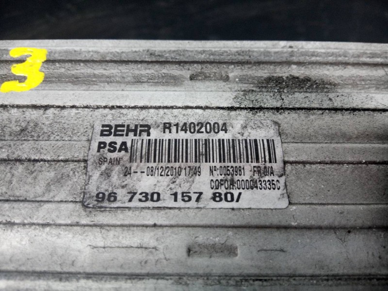 Recambio de intercooler para citroën c4 picasso exclusive referencia OEM IAM 9673015780 R1402004 P2-A11-13