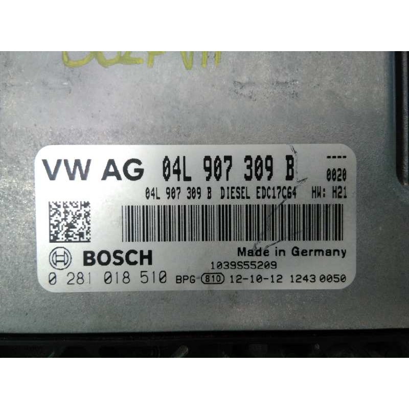 Recambio de centralita motor uce para volkswagen golf vii lim. advance bluemotion referencia OEM IAM 04L907309B 0281018510 E2-A1