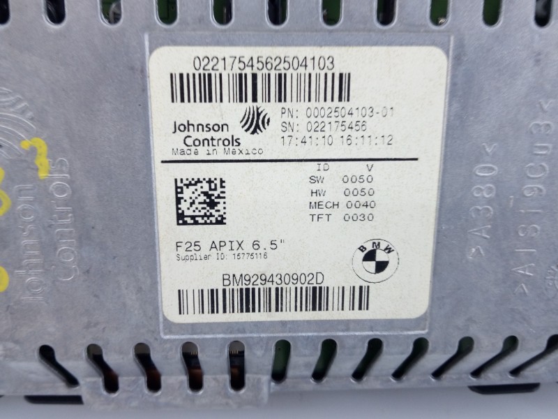Recambio de sistema navegacion gps para bmw x3 (f25) xdrive 20d referencia OEM IAM AL2562C0911580 0221754562504103/6582926795501
